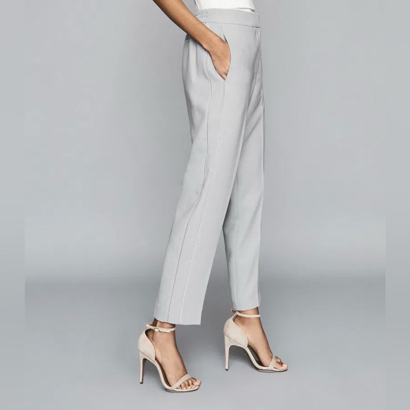 Reiss Pants - Reiss Savannah Satin Straight-leg Trousers Size 10